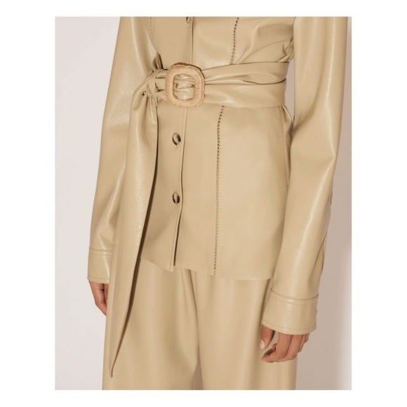 Nanushka DAE RUSTIC Vegan leather belt - Pebble - Picture 2 of 5